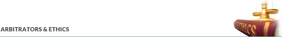 Arbitrators and ethics